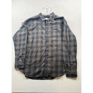 Columbia Men’s Plaid Button-Up Long Sleeve Flannel Shirt Size XL